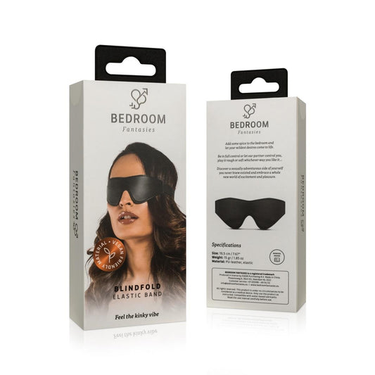 Bedroom Fantasies Faux Leather Blindfold - Loveangels