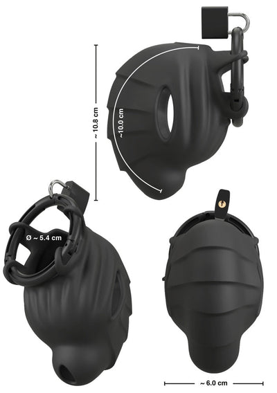 Black Velvets Silicone Cock And Ball Cage - Loveangels