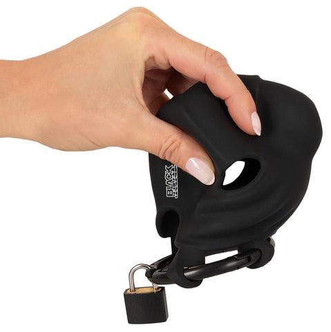 Black Velvets Silicone Cock And Ball Cage - Loveangels