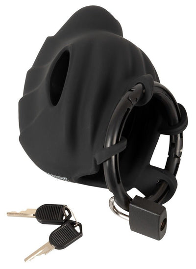 Black Velvets Silicone Cock And Ball Cage - Loveangels