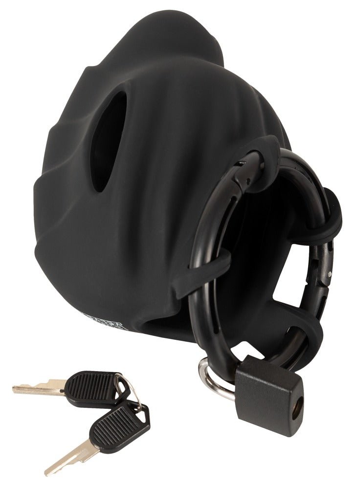 Black Velvets Silicone Cock And Ball Cage - Loveangels