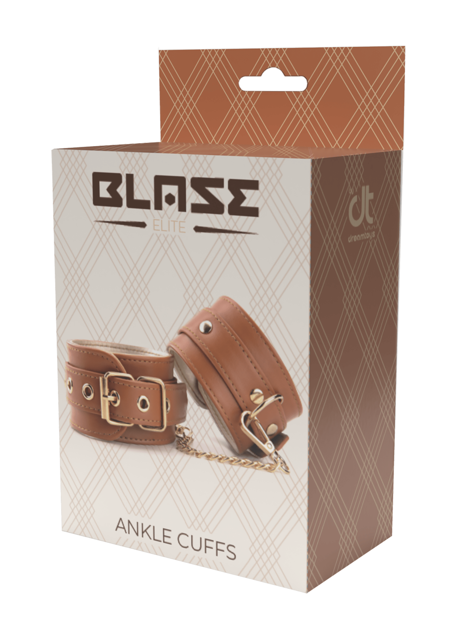 Blaze Elite Cognac Vegan Leather Anklecuffs - Loveangels