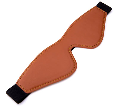Blaze Elite Cognac Vegan Leather Eye Mask - Loveangels