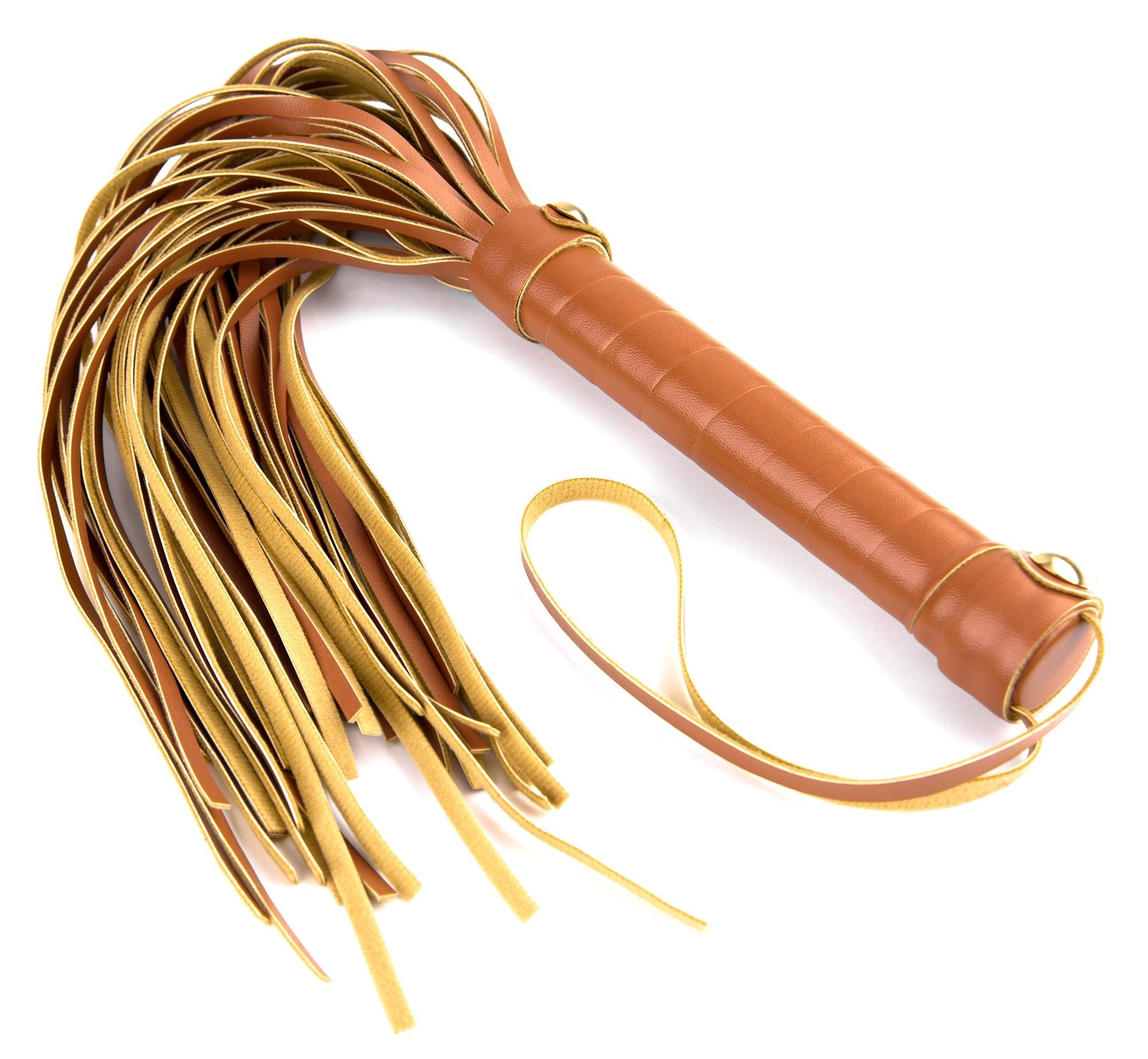 Blaze Elite Cognac Vegan Leather Flogger - Loveangels