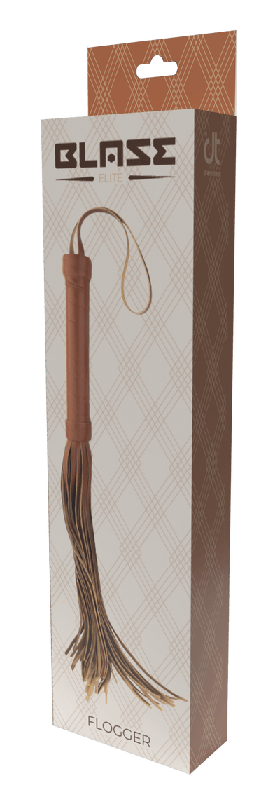 Blaze Elite Cognac Vegan Leather Flogger - Loveangels