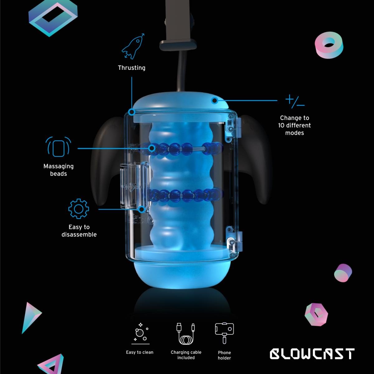 Blowcast Wingman Plus Automatic Masturbator - Loveangels
