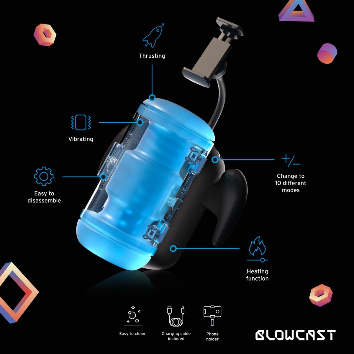 Blowcast Wingman Pro Automatic Masturbator - Loveangels