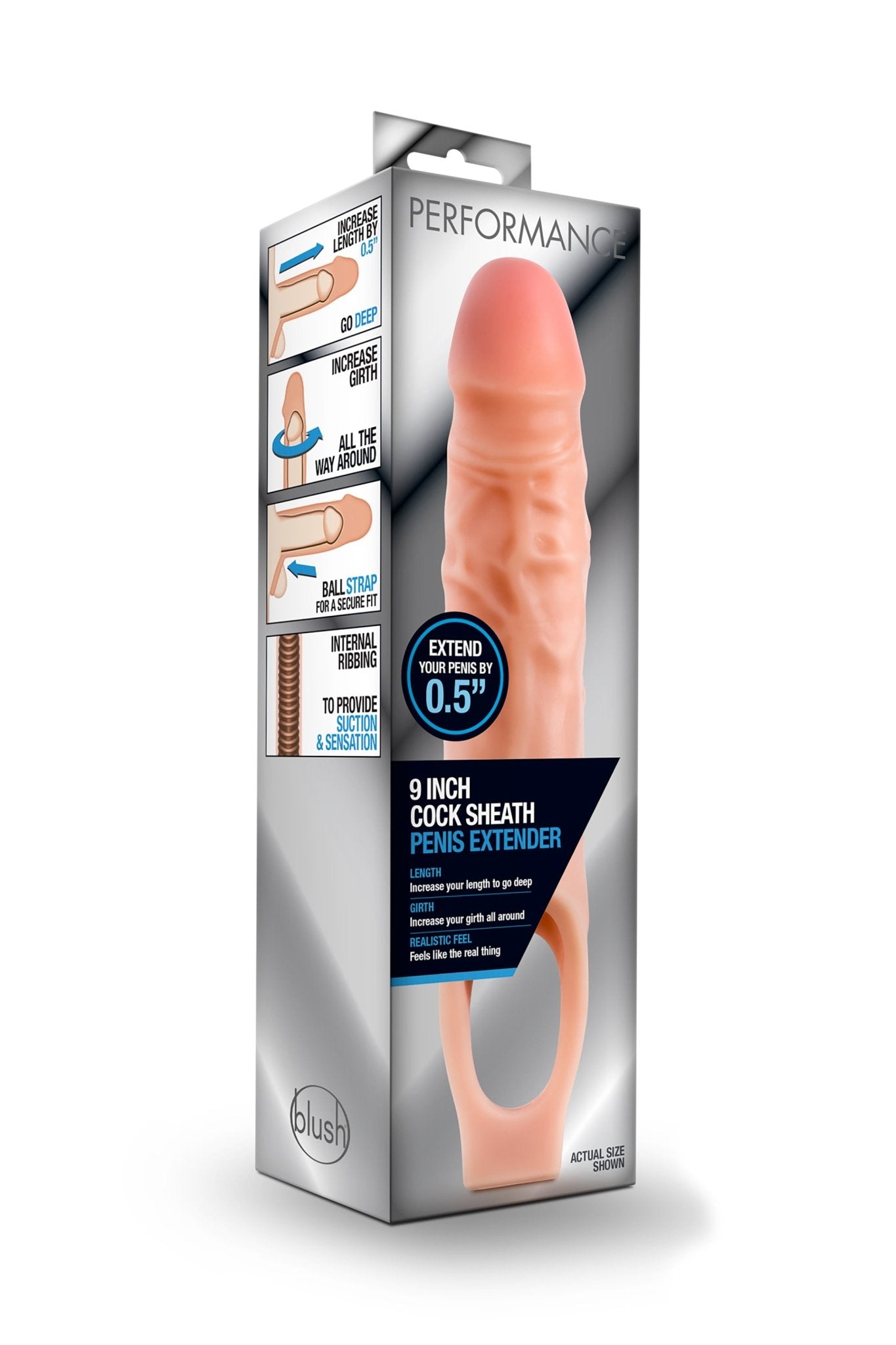 Blush Performance 9 Inch Cock Sheath Extender - Loveangels