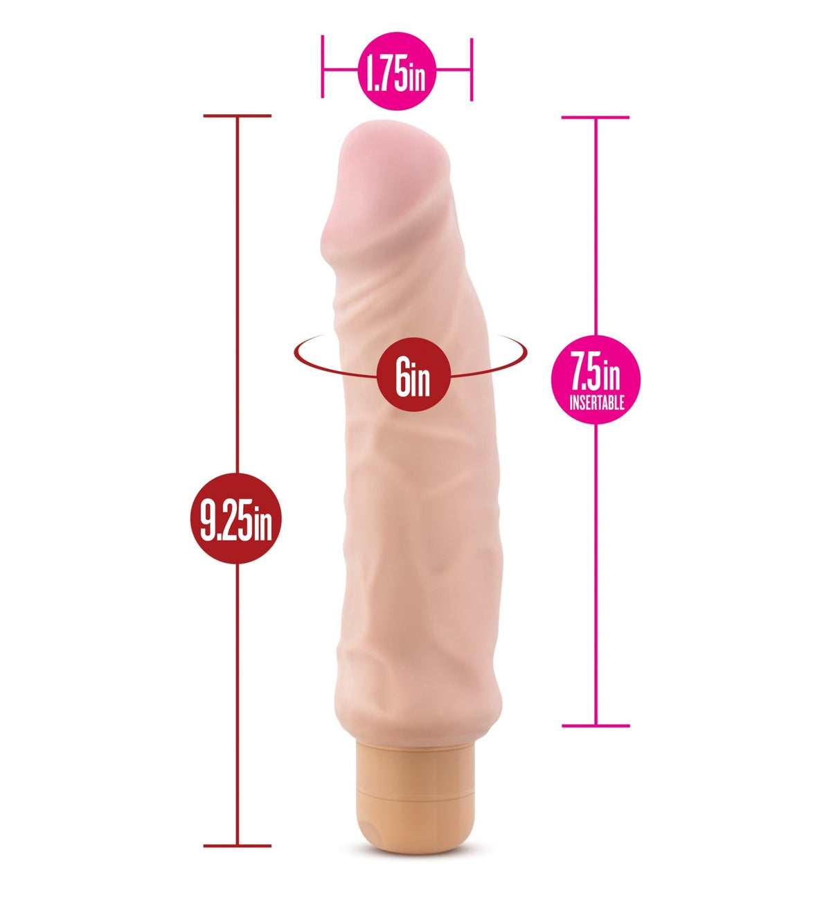 Blush X5 Plus Vibrating Hard On Stiffy Vibrator - Loveangels