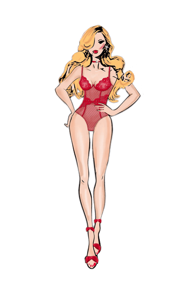 Bombshell Boudoir Peek A Boo Teddy - Loveangels
