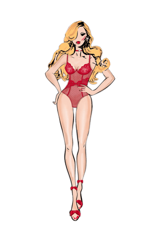 Bombshell Boudoir Peek A Boo Teddy - Loveangels