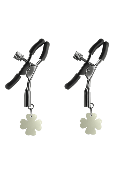 Bound Nipple Clamps Glow in the Dark Gunmetal - Loveangels