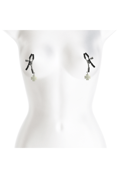 Bound Nipple Clamps Glow in the Dark Gunmetal - Loveangels