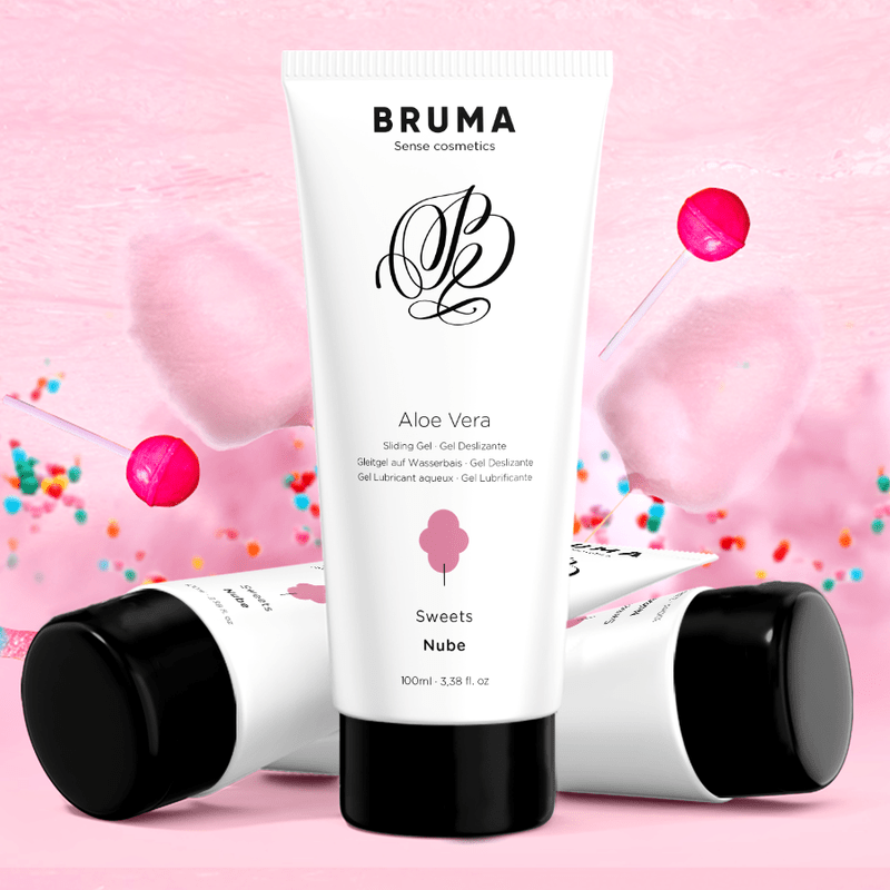 Bruma Glide Gel Cotton Candy Flavour With Aloe Vera 100 Ml - Loveangels