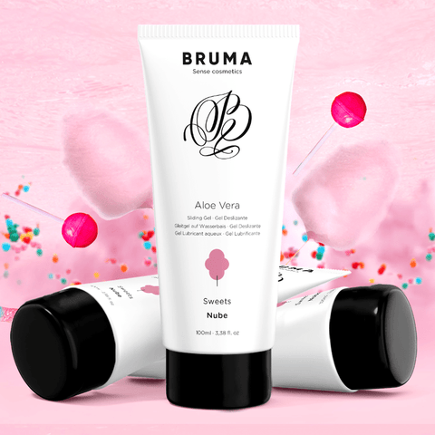 Bruma Glide Gel Cotton Candy Flavour With Aloe Vera 100 Ml - Loveangels