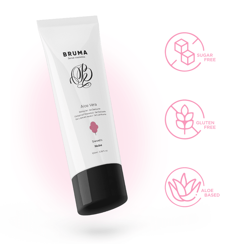Bruma Glide Gel Cotton Candy Flavour With Aloe Vera 100 Ml - Loveangels