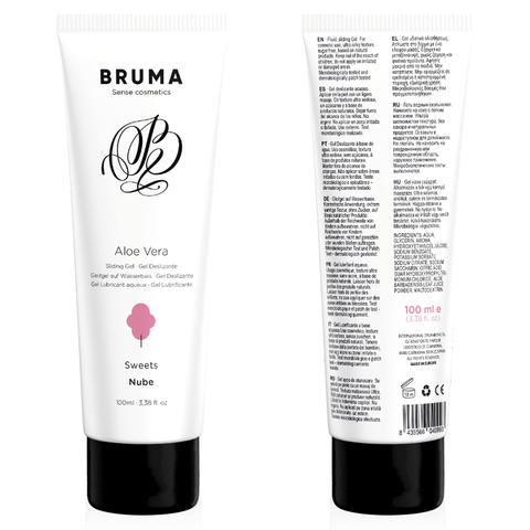 Bruma Glide Gel Cotton Candy Flavour With Aloe Vera 100 Ml - Loveangels