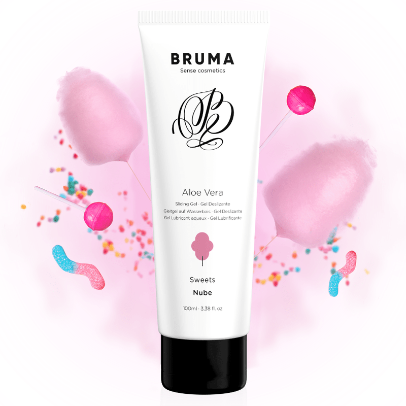 Bruma Glide Gel Cotton Candy Flavour With Aloe Vera 100 Ml - Loveangels