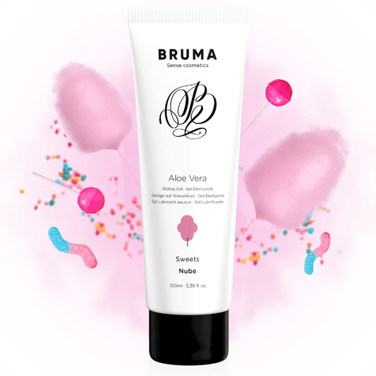 Bruma Glide Gel Cotton Candy Flavour With Aloe Vera 100 Ml - Loveangels