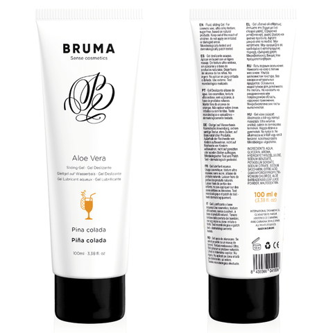 Bruma Glide Gel Pina Colada Flavour With Aloe Vera 100 ML - Loveangels