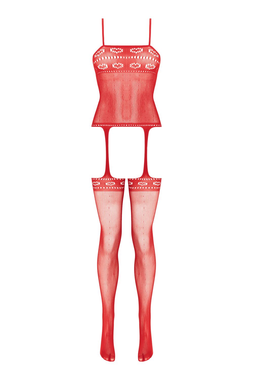 Christine - Open Crotch Fishnet Suspender Bodystocking - Loveangels