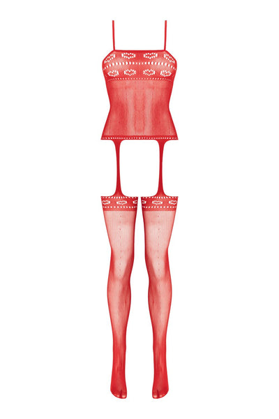 Christine - Open Crotch Fishnet Suspender Bodystocking - Loveangels