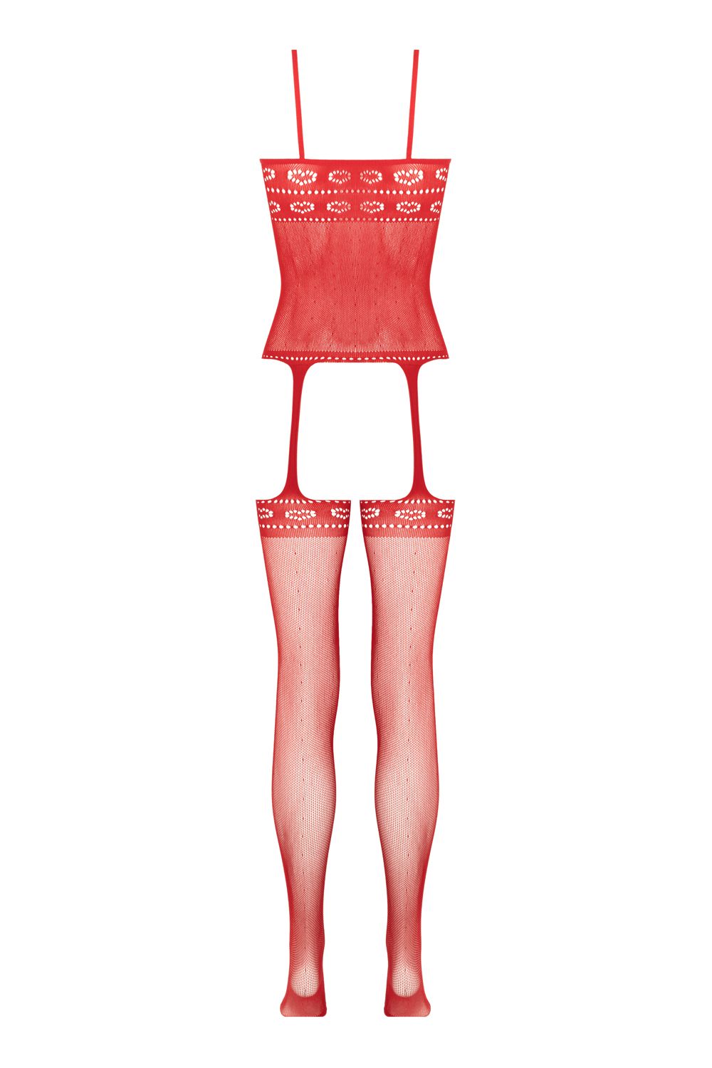 Christine - Open Crotch Fishnet Suspender Bodystocking - Loveangels
