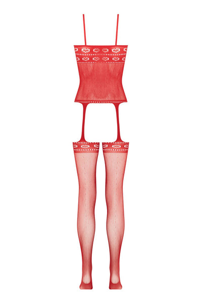 Christine - Open Crotch Fishnet Suspender Bodystocking - Loveangels