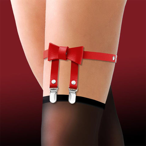 Cinderella Red Garter With Bow - Loveangels