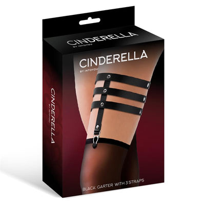 Cindirella 3 Strap Vegan Leather Garter - Loveangels