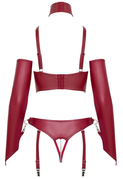 Cottelli Bondage Shelf Bra Set With Sleeves - Loveangels