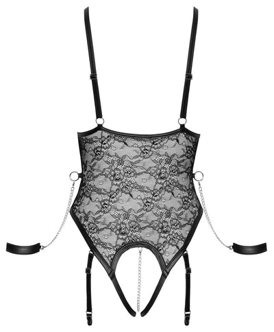 Cottelli Bondage Teddy With Restraints - Loveangels