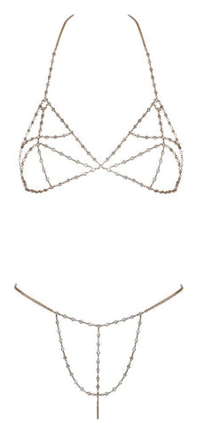 Cottelli Chain Bikini Set - Loveangels