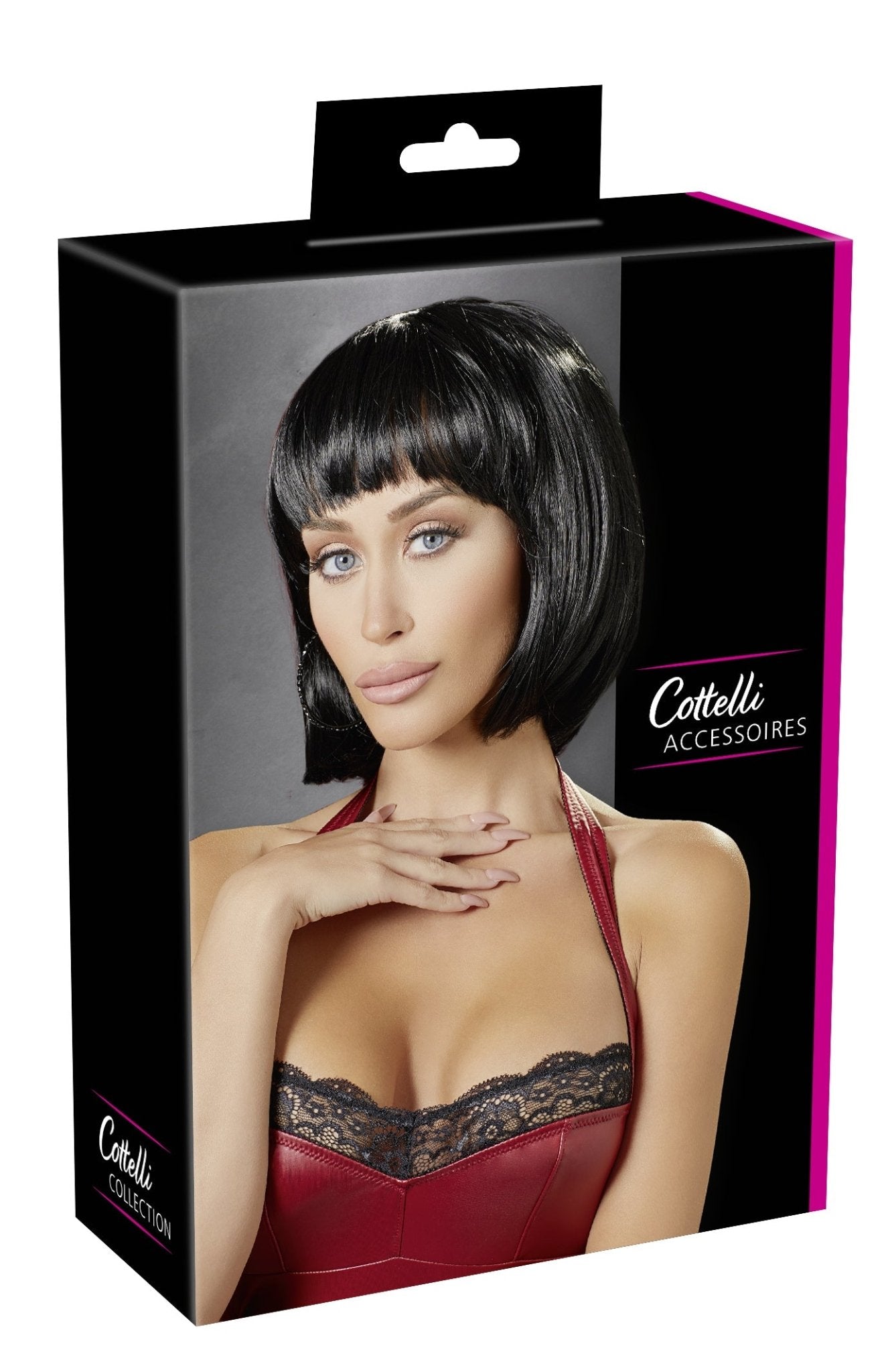 Cottelli Crop Black Wig - Loveangels
