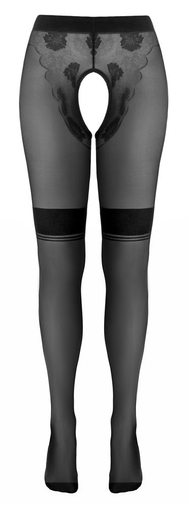 Cottelli Crotchless Tights - Loveangels