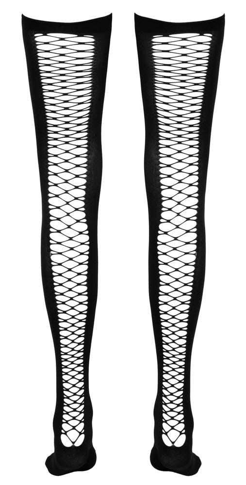 Cottelli Hold Up Stockings With Net Insert S/M - Loveangels