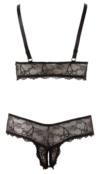 Cottelli Lace Bra And Brief Set Plus Size - Loveangels