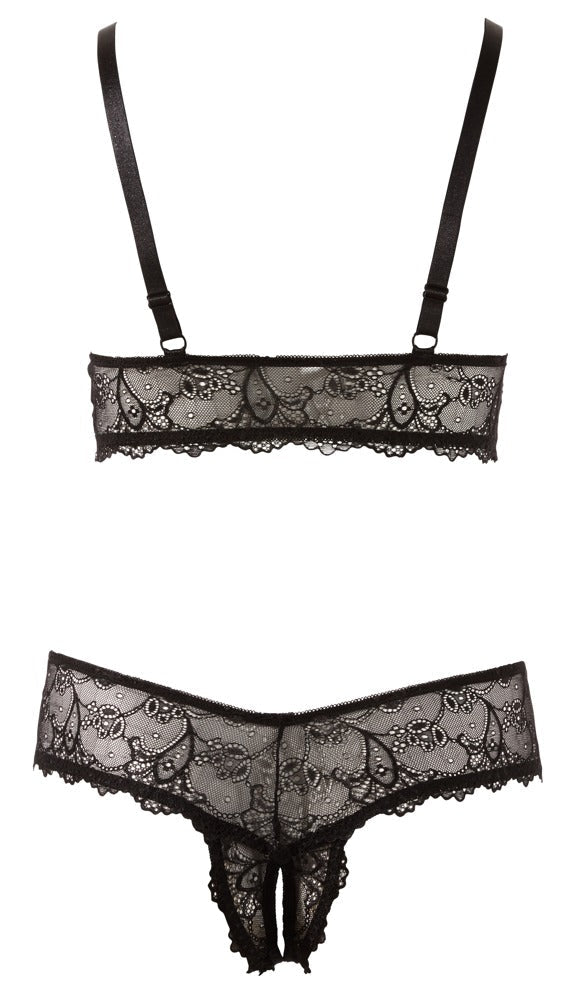 Cottelli Lace Bra And Brief Set Plus Size - Loveangels
