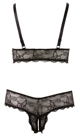 Cottelli Lace Bra And Brief Set Plus Size - Loveangels