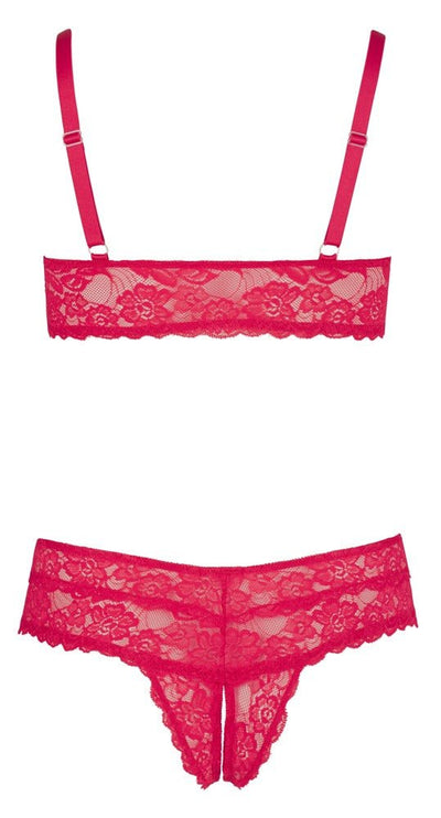 Cottelli Lace Bra And Brief Set Plus Size - Loveangels