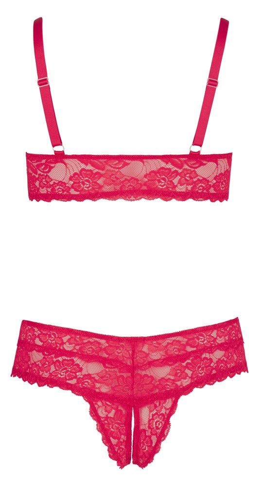 Cottelli Lace Bra And Brief Set Plus Size - Loveangels