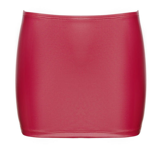 Cottelli Party Ruched Mini Skirt – Red Matt Look - Loveangels