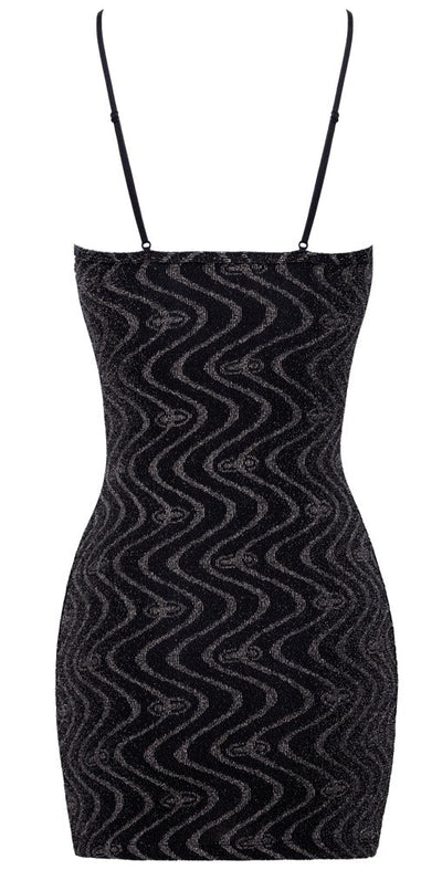 Cottelli Party Sparkly Zig Zag Mini Dress - Loveangels