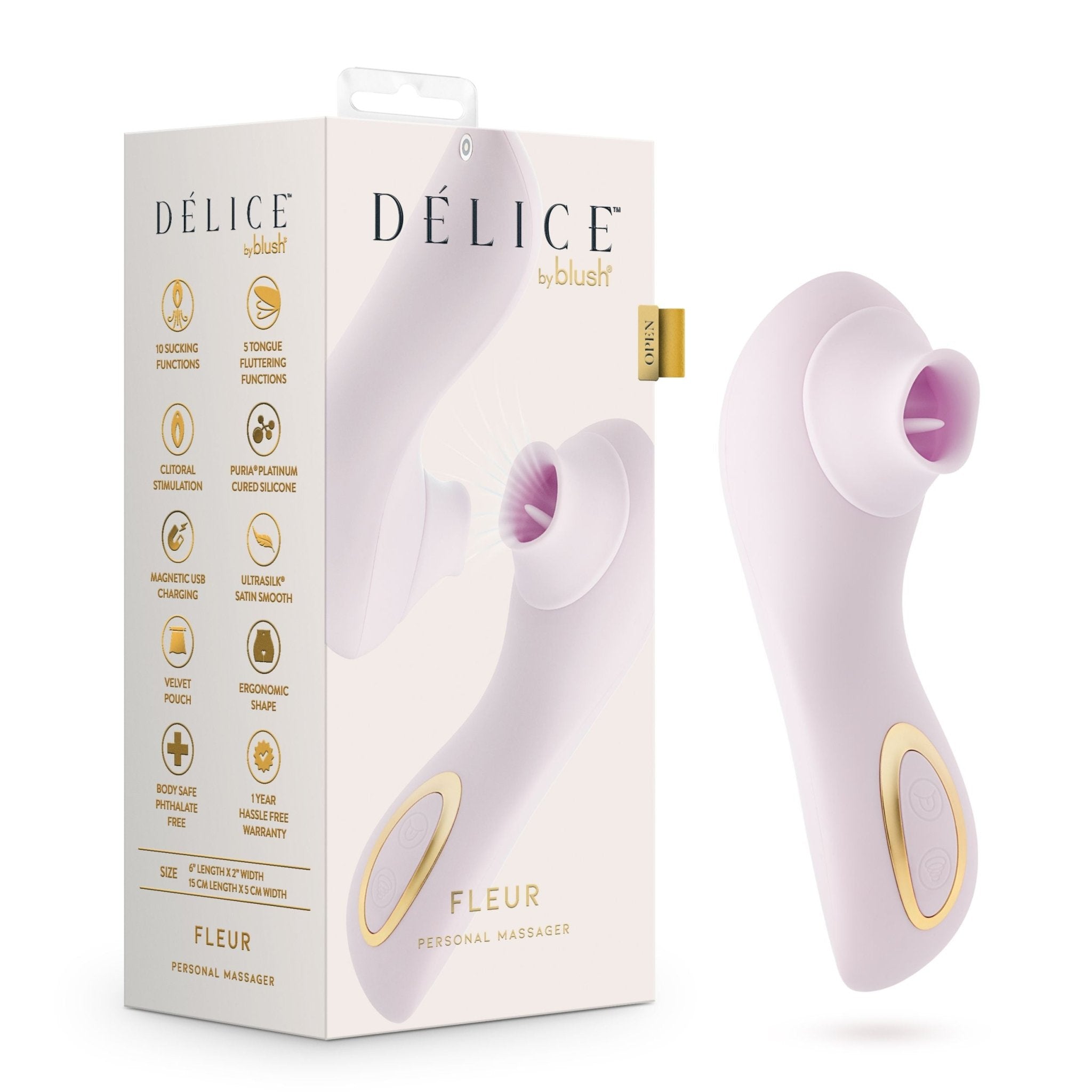 Delice Fleur Air Pulsing Vibrator By Blush - Loveangels