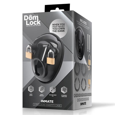 Dom Lock Inmate Chastity Cage - Loveangels