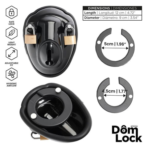 Dom Lock Inmate Chastity Cage - Loveangels