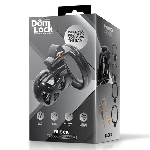 DomLock Block Chastity Cage - Loveangels