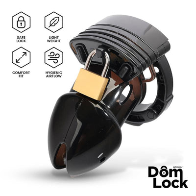 Domlock Cell Chastity Cage with Spacers - Loveangels