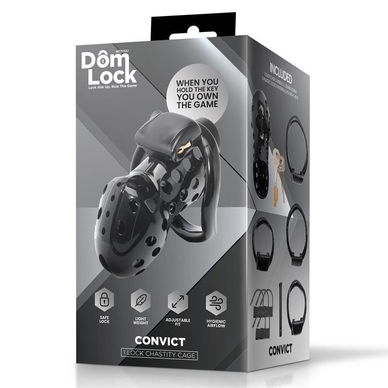 DomLock Convict Chastity Cage - Loveangels