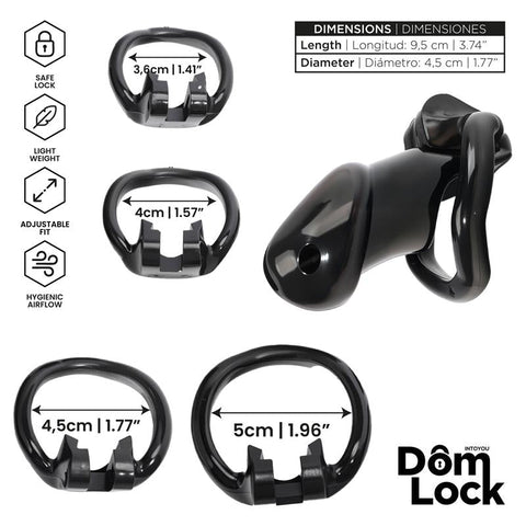 Domlock Guard Chastity Cage with Internal Lock Size M - Loveangels